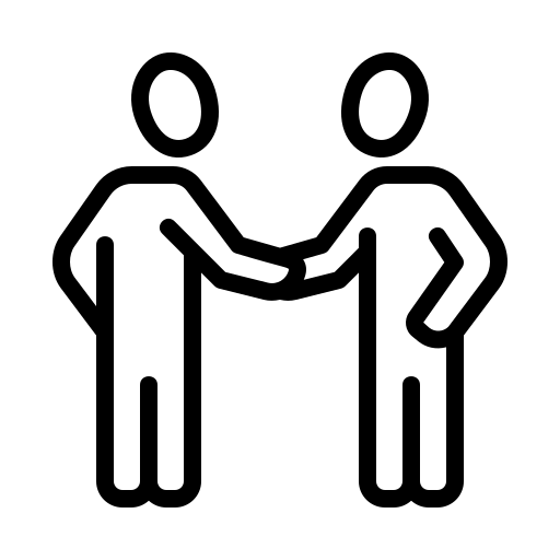 Icon of two people shaking hands for process serving