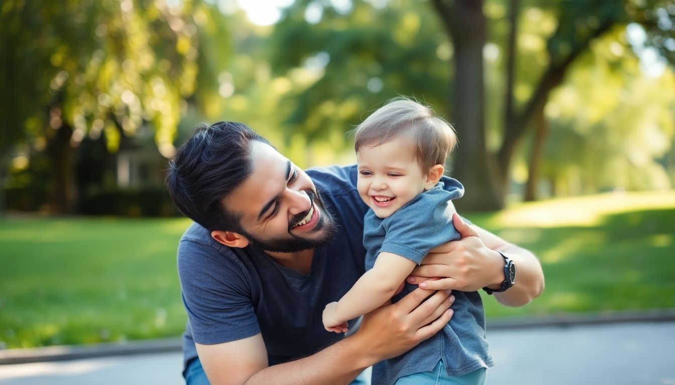 a father reunited with a child