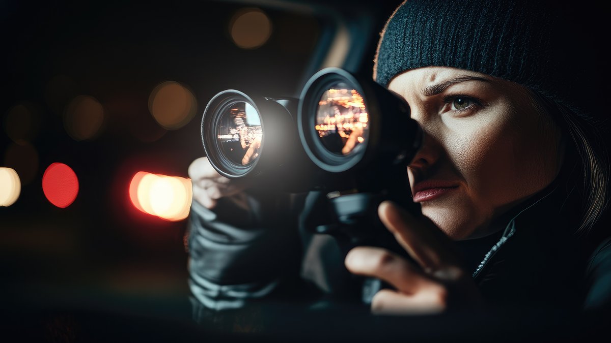 Private investigator conducting surveillance — Tracked N Solved case study